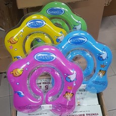 游泳池必備嬰兒脖圈 脖子圈 嬰兒游泳圈 腋下圈 圓形頸圈 帶鈴鐺/可調節, 1個, 綠色