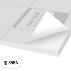 대원우드보드 원단 단면 접착 우드보드 60 x 90 cm, 5mm, 35개