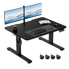 Ergomaker 스마트 책상 모션데스크 전동 높낮이 조절 스탠딩 책상 공부 사무용 아동용 유아공부상, 블랙