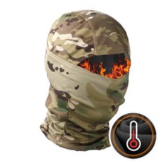 迷彩刷毛保暖滑雪面罩 多功能透氣防風面罩, 迷彩, 1個