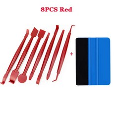 자동차 비닐 필름 랩핑 도구 윈도우 틴트 엣지 트리밍 키트 스티커 스크래치 프리 스퀴지 어플리케이터, 색상: 2. 빨간색, 1개