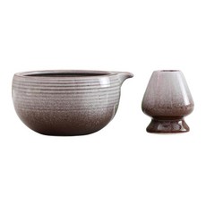 YSSHOP 도자기 말차 볼 (거품기 꽂이 포함 따르기 편한 주둥이) 500ml 수제 믹싱 볼 (파티 및 주방용), 세라믹, 스타일 A