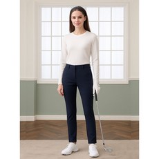 베네통 골프 여성 아웃포켓 본딩 기모바지 네이비