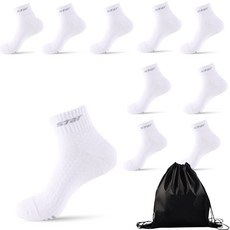 스타 족구양말 기능성 스포츠양말 투센파우치, 10개, 화이트
