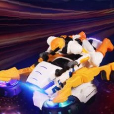 자동주행 변신로봇 오토바이 장난감 전동 움직이는 회전 불빛 음악 사운드 작동완구, 1개, 상세페이지 참조