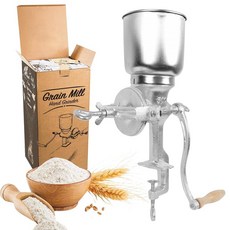 Chambridge 휴대용 철 곡물 분쇄기 - 수동 밀 식품 그라인더 핸드 크랙 옥수수 크랭크 귀리 커피 너트 몰트 작동 그레인