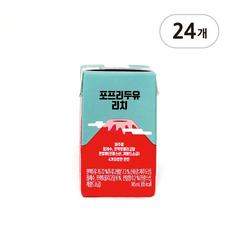 포프리 100% 국산 제주콩을 껍질째 그대로 포프리 두유 리치, 145ml, 24개
