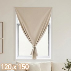 앙플러스 완벽차단 붙이는 벨크로 암막 커튼