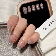 Portia Nail 穿戴甲 月光海莉, 1個, 月光海莉( 短橢圓17mm,S