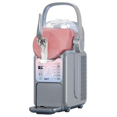 Esrang상점 아이스크림기계 슬러시기계 젤라또 카페, 1001ml-1500ml, 그레이 기계 + 2팩 랜덤 맛, 기본 색상