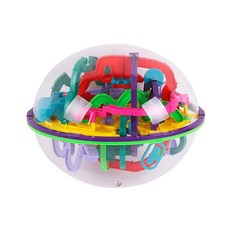 Hi-toys 299關魔幻3D立體智力球 益智迷宮球 挑戰空間智能 培養耐心 訓練手眼協調, 1個, 透明
