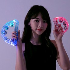 노래방 형광탬버린 행사 파티 야광탬버린 LED, 1개