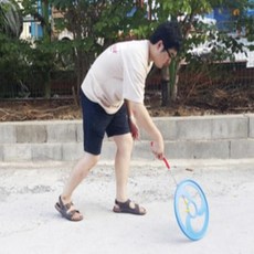 굴렁쇠 37cm 파랑 플라스틱굴렁쇠, 1개