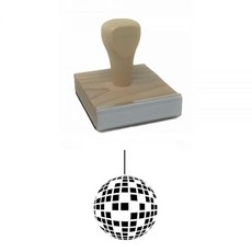 Infusion Disco Ball 고무 스탬프 5.1 x 5.1cm(2 x 2, Infusion Disco Ball 고무 스탬프, 5.