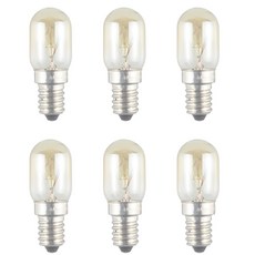 6PCS 교체 전구 220V 20W 전자레라이 램프 효율적인 오븐 전구 오븐 조명, 6개