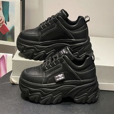 여성 키높이 운동화 스탠딩 통급 치어리더화 12cm, I. 블랙 업그레이드 버전 02, A. 34, B. 35