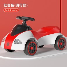 淘氣寶貝 0136復古雙色學步車 帶燈光音樂 兒童滑行學步車 四輪平衡車, 紅白色, 1個