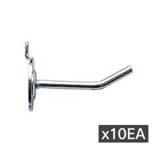 JNCP 타공판 일선후크x10EA, 크롬(5cm), 1세트