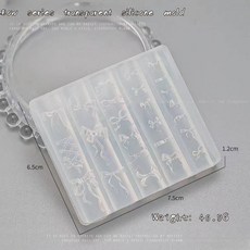 네일 템플릿 1Pc DIY 디자인 실리콘 장식 아트 손톱 금형 활 3D 아크릴, 옵션03) TRANSPARENT, 1개