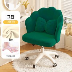 럭셔리 메이크업 의자 단단한 나무 벨벳 가구 침실 홈 뷰티 네일 아트 등받이 회전 화장대, 16 cream 1, 1개