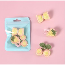 寵物髮夾帽子套裝：狗狗貓咪可愛造型髮飾配件, 1個, 黃格子(三入), 黃格子(三入)