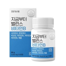 [약국정식제품]지금부터 밸런스 비타민B 피로 회복 개선 활력충전 판토텐산, 1개, 60정
