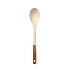 트루쿡 이탈리아산 올리브 실리콘 조리도구 서빙스푼, 1개, 베이지 1개, 베이지