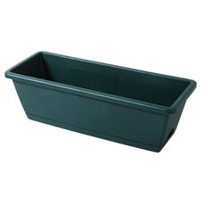직사각형 저면관수 원예 화분+받침 세트, 1개, 그린