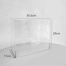 아크릴 꽃상자 선물상자 기념일 발렌타인 꽃집 DIY 투명, A. 아크릴 손잡이 handle 투명한 바닥