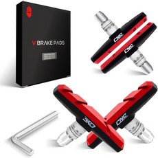 CNC 2쌍 자전거 V-브레이크 패드 70mm V 브레이크 블록 세트 산악도로MTB사이클 림용 캔틸레버 신발., 70mm-Red Black
