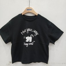 에스핏 주니어키즈 귀염RT SJA304FKRT13 여름 쿨 기본라운드 반팔티셔츠_DG