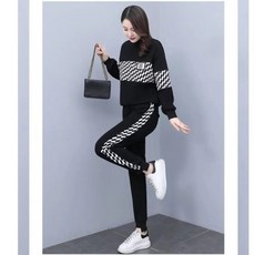 長袖上衣束口長褲兩件式運動套裝