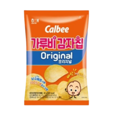 가루비 감자칩 오리지널, 55g, 3개
