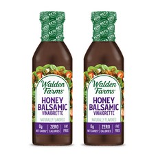 왈든 팜스 칼로리 프리 드레싱 허니 발사믹 비네그레트 -- Walden Farms Honey Balsamic Vinaigrette – Calorie-Free Low Carb, 12 Fl Oz (2팩), 1개