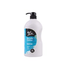 蒙馬特 無毒廣告顏料 DIY油畫顏料 兒童顏料 流體畫 丙烯顏料 水彩, 白1L單瓶