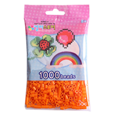 컬러비즈 5mm55g1000개900원, 1개, S04-싱글비즈 주황색(Orange)