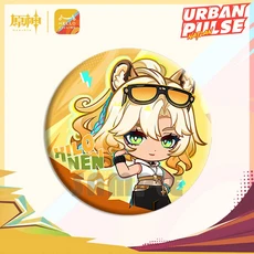 게임 Genshin Impact X HELLO CYCLING 링키지 선물 Kinich Xilonen Mualani Chasca 75mm 배지 핀 체인 그림, 01 Ys18-Badges Xilonen