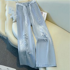 여성 청바지 데님 팬츠 와이드팬츠 일자핏 바지 FDE1597 39