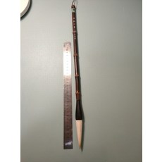 老毛筆 長鋒羊毫加豬鬃 紫杆 牛角鬥 鋒長8.0釐米 口徑1.6釐米, 1個, 參考詳情頁