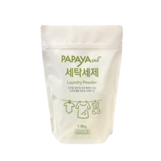 파파야플러스 분말 세탁세제 파우치 1.8Kg, 1개