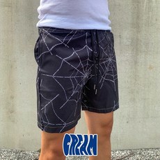 精選褲款 MSTR-034 蜘蛛網 短褲 美式街頭 嘻哈 籃球褲 沙灘 寬鬆