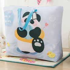 【加利寶貝】幼稚園棉被收納袋 - 棉被收納 行李打包 卡通旅行袋, 1個, 動物遊園,中號【56*16*45cm】, 1個裝