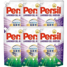 헨켈 퍼실 persil 세탁세제-라벤더젤 리필 (일반/드럼겸용) 얼룩제거, 1.5L, 6개
