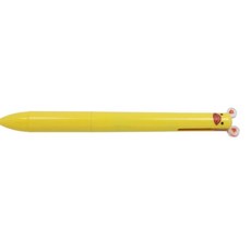 양쪽 귀 노크 펜 13.7cm 2색상 유성 볼펜 학생용 랜덤컬러, 1개