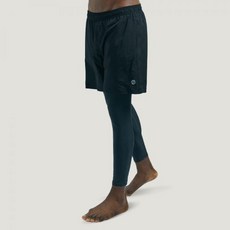 레이지비 남자 여성 2in1 워터레깅스 래쉬가드 수영복 반바지 러닝 팬츠 블랙