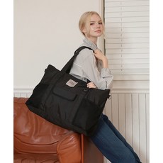 [국내정품] LONNEBYRON 한주동안 여행가방 보스턴백 / For a week bag (1color) 107387, 블랙, 선택안함, 도난방지 론네 카라비너 + 타코야키 미니파우치
