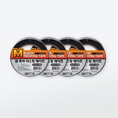 M시리즈 흑마스킹테이프 18mmx40M 1롤, 1개