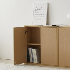 칼름 폭25cm 양문형 수납장 틈새 슬림 모듈 도어형 700 선반장, 오크