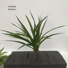 高仿真綠植蕨草綠色蕨類植物腎蕨熱帶雨林軟膠櫥窗景觀造景裝飾, 40cm綠色吊蘭草, 1個