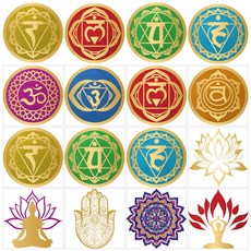 PVC 열전사 스티커 창문 컵 화분 데코 14x14cm 12장세트 12가지 디자인, 혼합